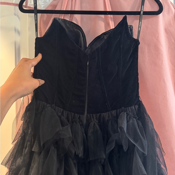 sherri hill black ruffle dress Sherri Hill Ruffle Sequined Lace Homecoming Dress 56509 Light Blue / 0 main image 0